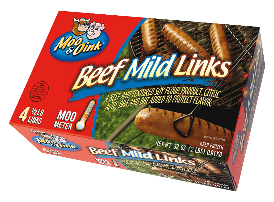 Package shot of our Beef Mild Links